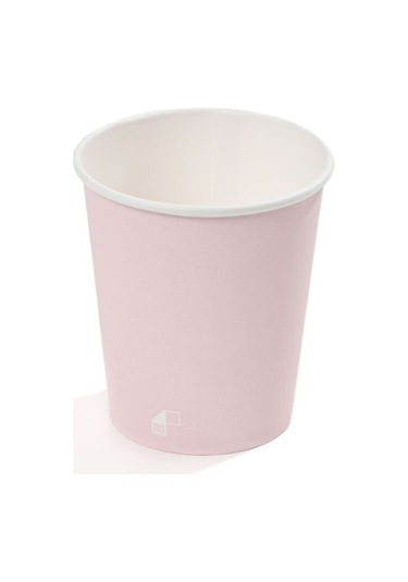 8 Oz Single Wall Baskılı Karton Bardak Pembe 2000 Adet 2000