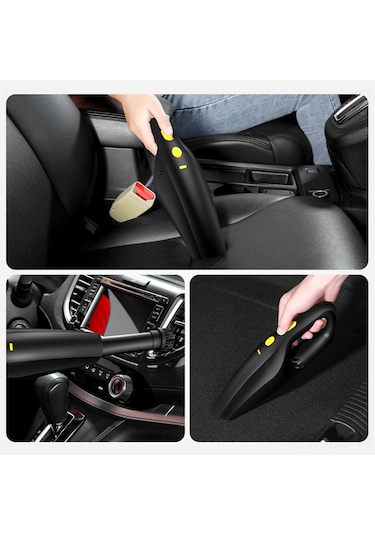 Qingmipy "6000 Pa Güçlü Emişli Kablosuz Taşınabilir Araç Ve Ev Vakum Makinesi - 30 Dakika Çalışma Süresi"