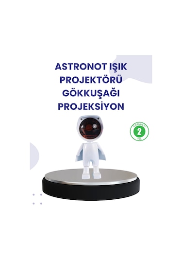 Dekoratif Gün Batımı Işığı - Astronot Figürlü Çok Renkli