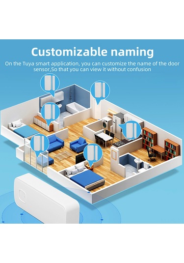 Lemestar Akıllı Kapı/pencere Sensörü - Tuya Uygulaması İle Uzaktan Kontrol Ve Güvenlik Alarmı