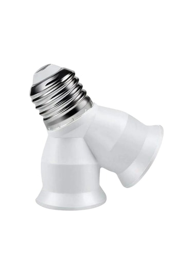 Splitter, E27 Duy Çokalayıcı İkili Ampul Duyu 1 Adet