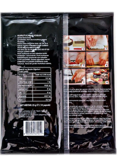 Chefline Asia Sushi Nori Gold Yosun 10 Yaprak 25 G