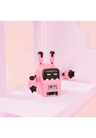 Gravastar Delta35 Robot Figürlü 35w Hızlı Şarj Adaptörü Ve Şarj Standı, Pembe