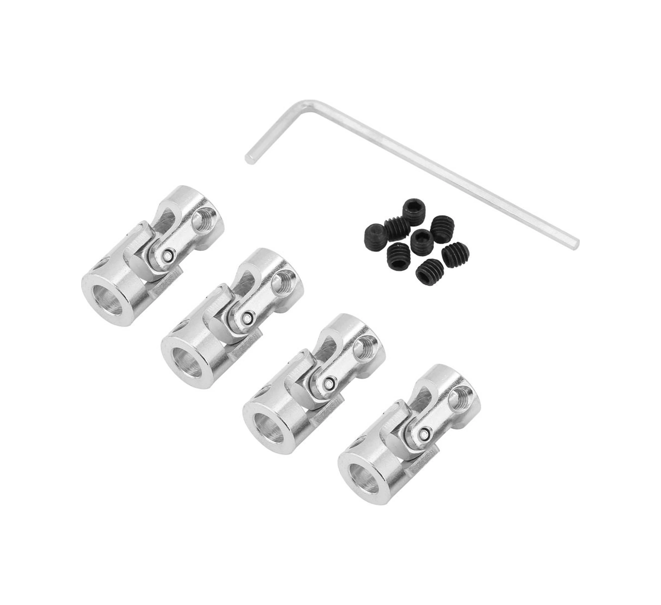 Tenfowee 4 Adet Metal Universal Eşleşme 3 5mm İç Çap , 23mm Uzunluk, 11mm Dış Çap - Model Araç, Gemi, Robot İçin Dönel Hareket Vites Bağlantısı