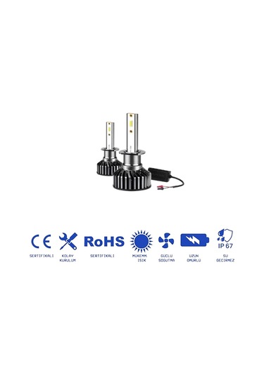 H3 CSP (CREE) LED XENON TAKIMI MİNİ ŞİMŞEK ETKİLİ