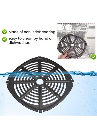 Trendooze Siyah Plakası Plakası Plakası Kızartma Hava Fritöz Buharlama Bölme B Qv Siyah