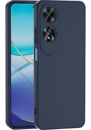 Oppo A60 Kılıf Mara Lansman İç Yüzeyi Kadife Kılıf Lacivert