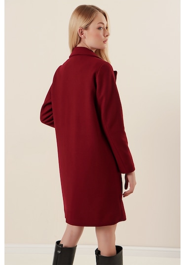 9085 Kaşe Kaban - Bordo 9085bgd19-003-12489 001