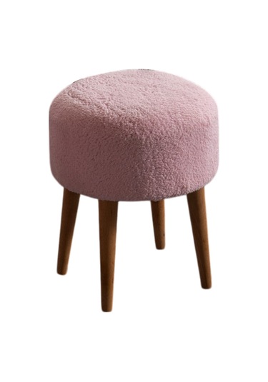 Panda Yuvarlak 4 Ayaklı Çok Amaçlı Puf Pembe Pembe