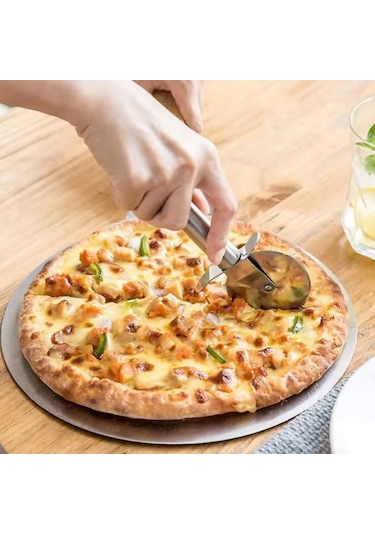 Jialan Paslanmaz Çelik Pizza Ve Hamur Kesici Büyük Boy