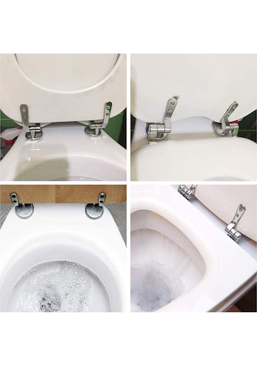 Lebıhmurah Bf1579 2 Çift Klozet Menteşesi Bağlantı Elemanları Ahşap Reçine Klozet Kapakları İçin Yedek Menteşeler Ve Armatürler