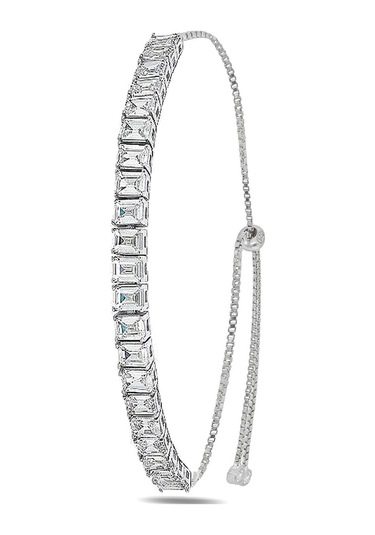 Brezza Lusso Jewelry Sıralı Baget Pırlanta Işıltılı Kadın Gümüş Bileklik