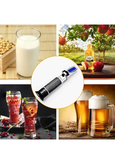 Bira Refraktometre Brix 0-32% 1.000-1 .130 Şeker Wort Atc El Aracı Hidrometre Konsantrasyon Alkollü İçecekler Test Cihazı Refraktometre