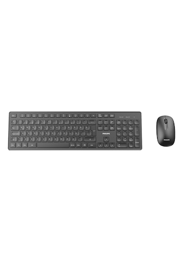 Philips SPT6318 Kablosuz Türkçe Q Klavye ve Mouse Seti Siyah