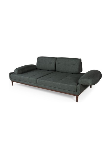 Nelson Üçlü Koltuk Keten Yeşil Koyu Yeşil