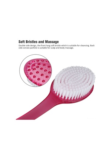 Gajeena Yumuşak Tüylü Duvar Fırçası, Masaj Ve Ölü Deri Kaldırıcı, Islak/kuru Kullanım, Uzun Saplı Vücut Temizleme Aleti Mavi Mavi