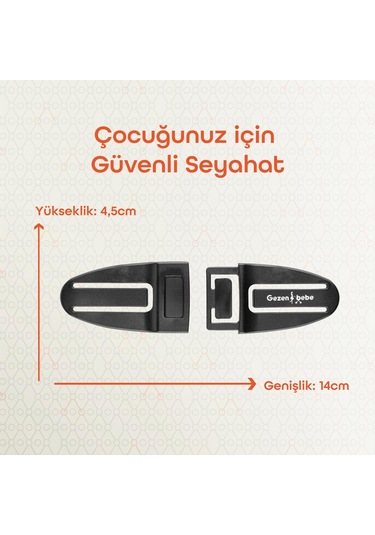 Gezenbebe Bebek Emniyet Kemer Klipsi Black 001