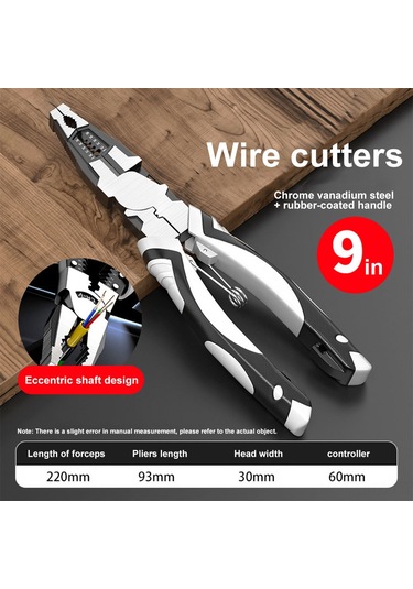 Aubyhe Elektrikçi İçin Çok Fonksiyonlu Testere: 6"/8"/9" Boy Seçenekli, Kaydırıcı, Kesici Ve Presleme Özellikli Krom Vanadyum Çelik Aparat