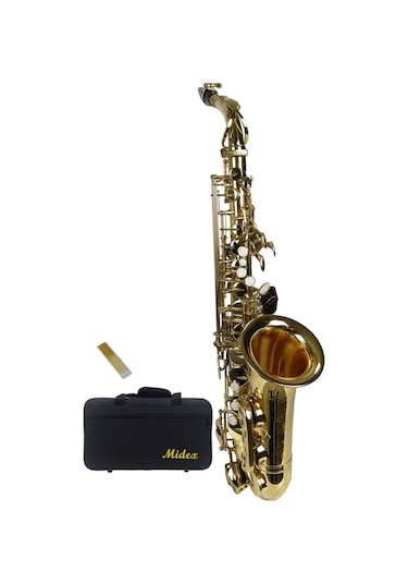 Midex Sf-8000 Gold Profesyonel Alto Saksafon Çanta ve Aksesuar Da
