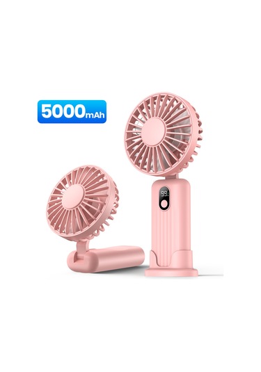 Taşınabilir Fan 5000mah Mini Usb Küçük Masa Fanı Pembe 5000mah,