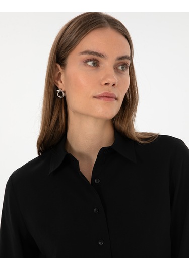 Pierre Cardin Kadın Siyah Gömlek Desenli 50318195-vr046 Siyah