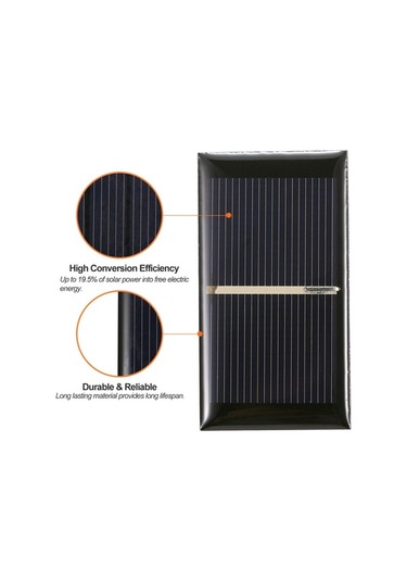 Pazly 0.3w Taşınabilir Su Geçirmez Güneş Paneli - Kamp, Bahçe & Aydınlatma İçin Optik Şarj