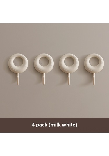 Springsun Saçma Sıkı Tutucu 5kg Yüke Dayanır - Delme Yok Duvar/kapı Arka Ahşap/plastik/çimento Uyumlu 4'lü Paket Beyaz Diğer