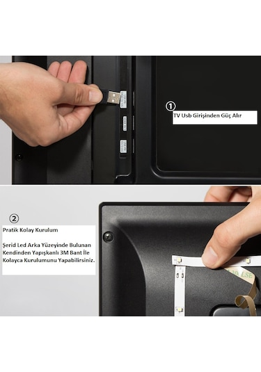 Triline Tv Arkası Uzaktan Kumandalı Rgb Led Şerit Aydınlatma Seti