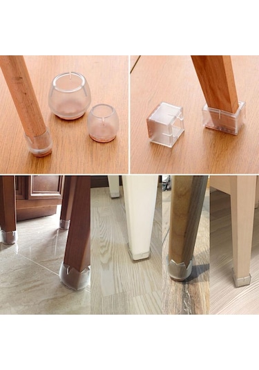 Suntek Magideal 10 x Yuvarlak Sandalye Bacak Kapakları Ahşap Mobilya 40 x 47 MM