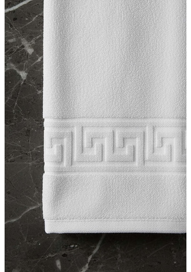 Beyaz Greek 6'lı %100 Pamuklu Havlu Seti 50x90 Cm