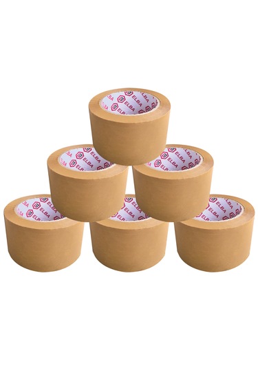 Elba Bant 60x100 6 Adet Hotmelt Koli Bandı Kahverengi Taba