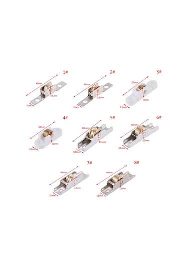 1 Adet Paslanmaz Çelik Pencere Kasnağı Sürgülü Kapı Makarası Koşucu Tekerlek Parça Kasnağı 4