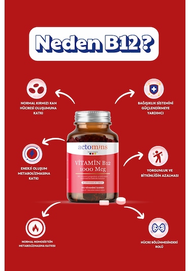 Actomins Vitamin B12 30 Tablet