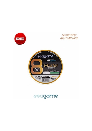 Seagame Master X8 Pe 300m Moss Green Olta İp Misinası - 0.18mm 0.18mm