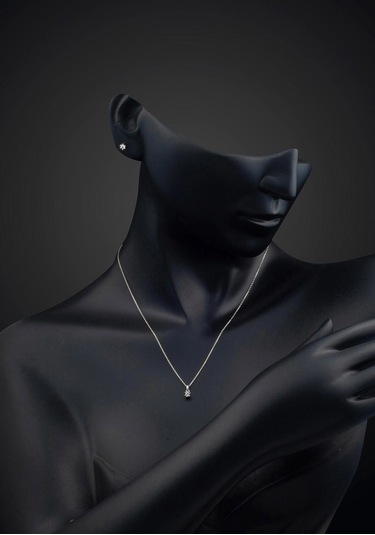 Bilezikci Altı Tırnaklı Tektaş 14 Ayar Beyaz Altın 2'li Set