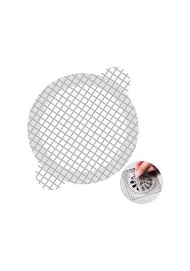 Neevoyu Banyo Lavabo Tıkanıklık Önleyici Tek Kullandım Atıcı Saç Filitresi, 30 Adet 9cm Camurluk Filtre Sticker Beyaz