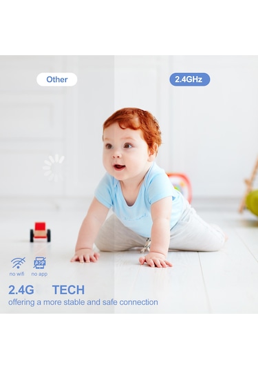 Vkemall Bebek Monitörü İçin İç Mekan Akıllı Kamera Gece Görüşü