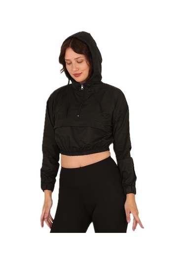 Scorp Alice Crop Kapüşonlu Kadın Sweatshirt Siyah