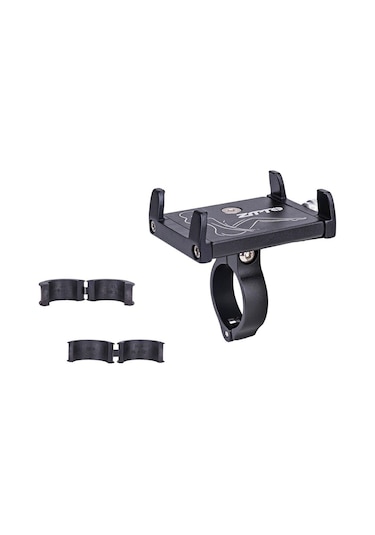 Ztto Z91 Mtb Bisiklet Telefon Tutucu Alüminyum Alaşımlı Bisiklet Gidon Montaj Cep Telefonu Braketi - Siyah