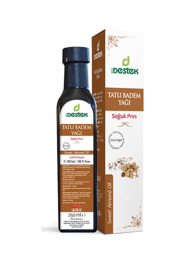 Destek Tatlı Badem Yağı Soğuk Pres 2Aromatik Yağ 50 ML