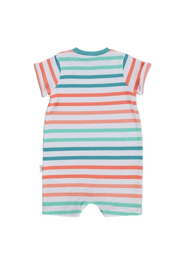 Civil Baby Çizgili 6-18 Ay Tulum - Beyaz