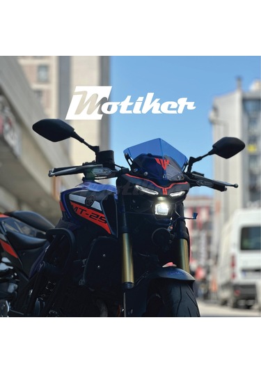 Yamaha Mt-25 Neon Turuncu Ve Beyaz Sticker Modeli