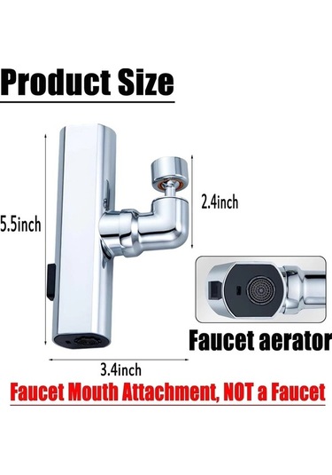 Dancemonkey Aircraft Carrier Sıçramaya Dayanıklı Mutfak Musluğu, Gri Gri