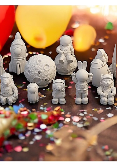 Sevimli Kahramanlar Uzayda Taş Boyama Seti-okul Ve Ev Etkinliği..