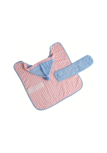 Elmpaly Pembe Mavi L Hızlı Kuruyan Köpek Bornozu Ultra Emici Ayarlanabilir Havlu