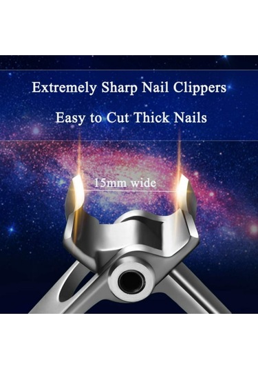 Hangfox Kalın Tırnaklar İçin Geniş Açılışlı Tırnak Kırıcı Seti - Çelik Bıçaklı, Ergonomik Tutamaklı Ve Paslanmaz Çelik Saklama Kutusu İle