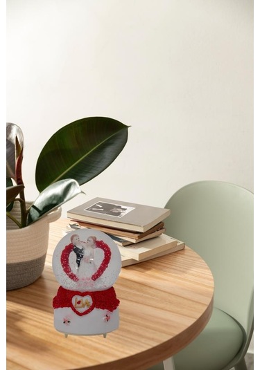 Nostaljik Kar Küresi Orta Boy Renk Değiştiren Led Lambalı Kar Küresi-9