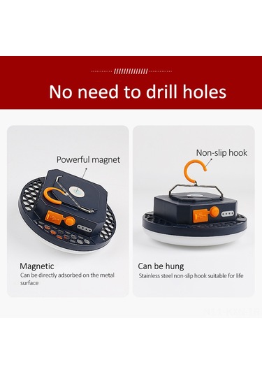 Kosona Yn-f02 Beyaz Işık Çift Li-poly Akülü Kamp Lambası - Ultra Parlak Dışarıdaki Aydınlatma, Fuar, Acil Durum Kullanıma Uygun, Taşınabilir Powerbank Özelliği Çok Renkli