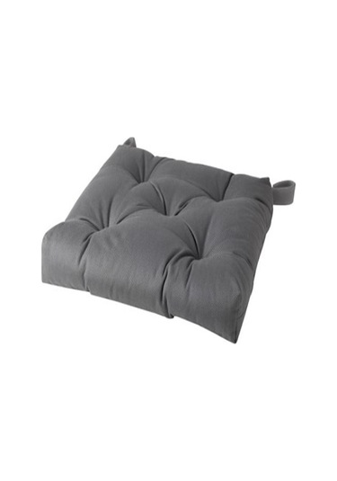 Gri Sandalye Minderi 4 Adet 40/35x38x7 Cm