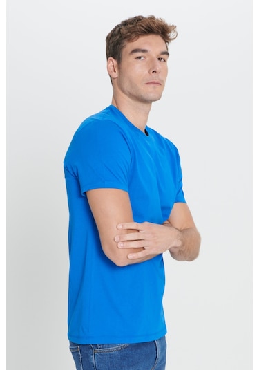 AC&Co / Altınyıldız Classics Erkek Saks Slim Fit Dar Kesim %100 Pamuk Bisiklet Yaka Kısa Kollu Tişört Saks AC&Co / Altınyıldız Classics Erkek Saks Slim Fit Dar Kesim %100 Pamuk Bisiklet Yaka Kısa Kollu Tişört Saks